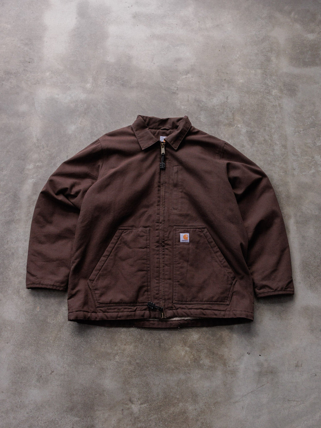 Vintage Brown Carhartt Sherpa-Lined Jacket (L)