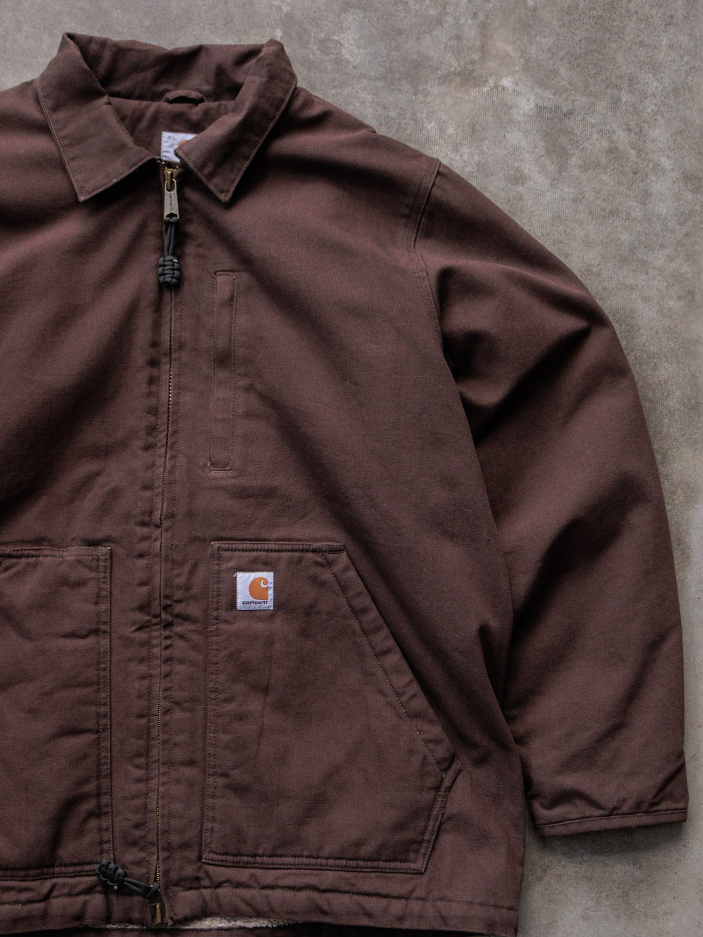 Vintage Brown Carhartt Sherpa-Lined Jacket (L)
