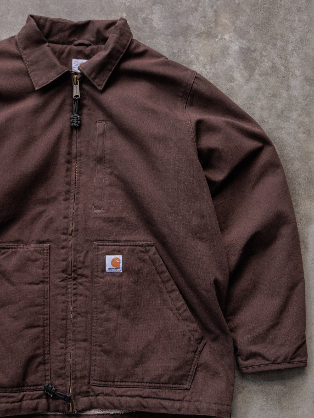 Vintage Brown Carhartt Sherpa-Lined Jacket (L)