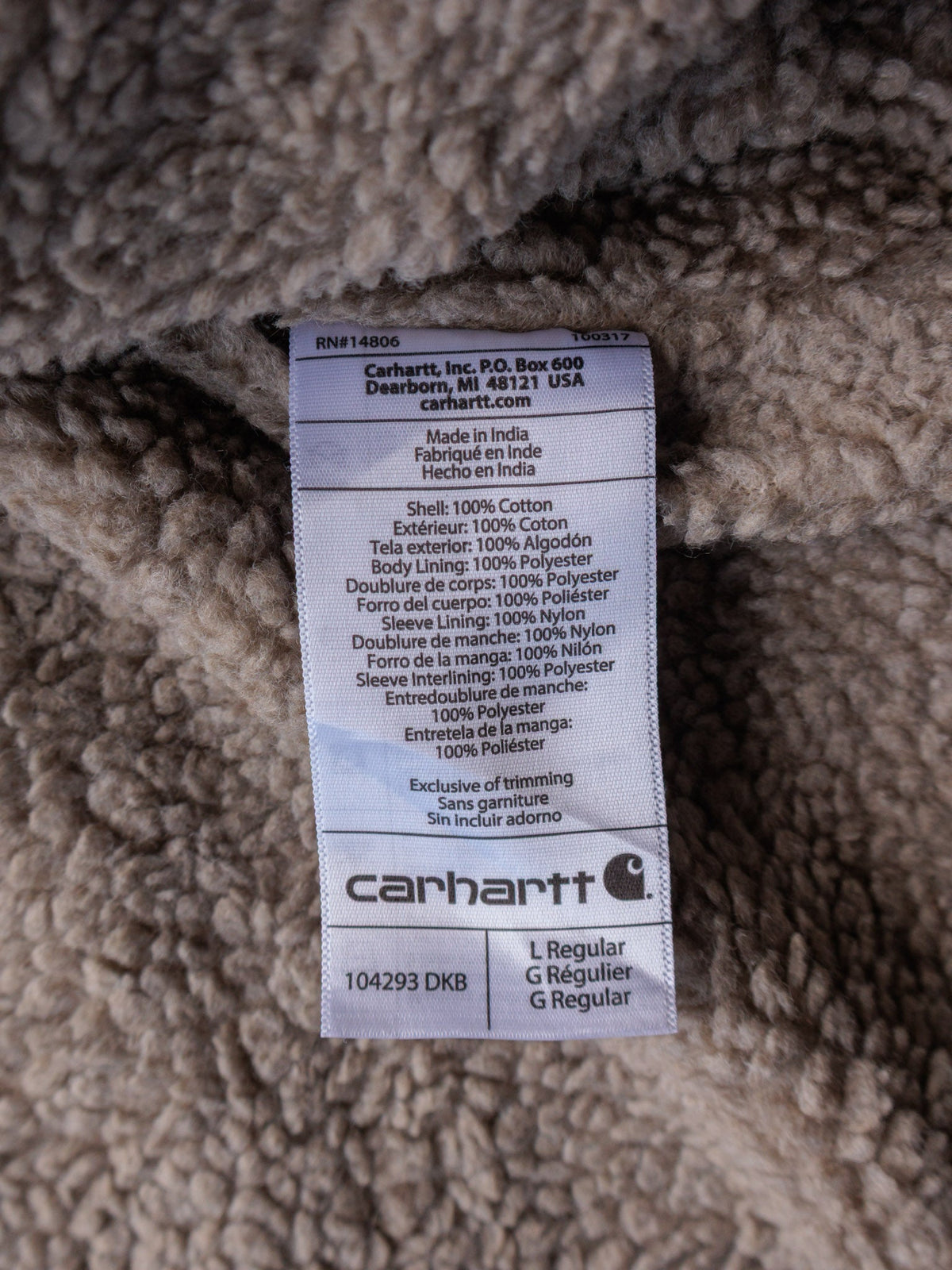 Vintage Brown Carhartt Sherpa-Lined Jacket (L)
