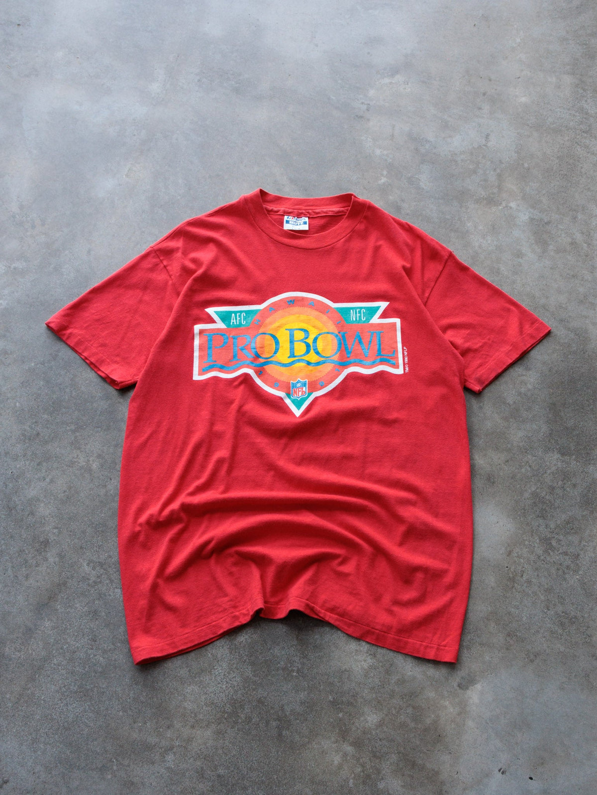 Vintage 1991 Red Hawaii Pro Bowl Tee (L)
