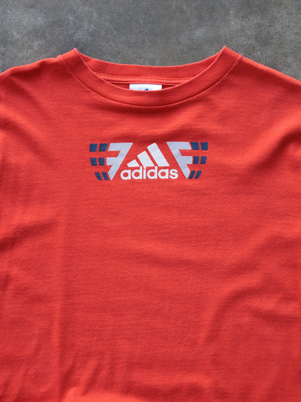 Vintage 90s Orange Adidas Long Sleeve Tee (L)
