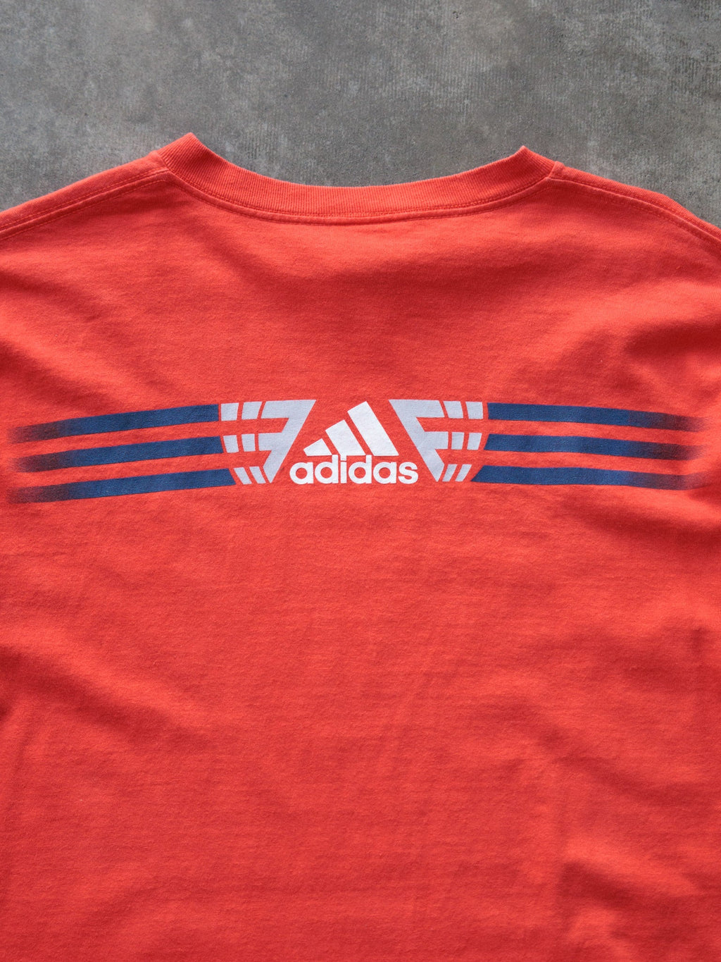 Vintage 90s Orange Adidas Long Sleeve Tee (L)