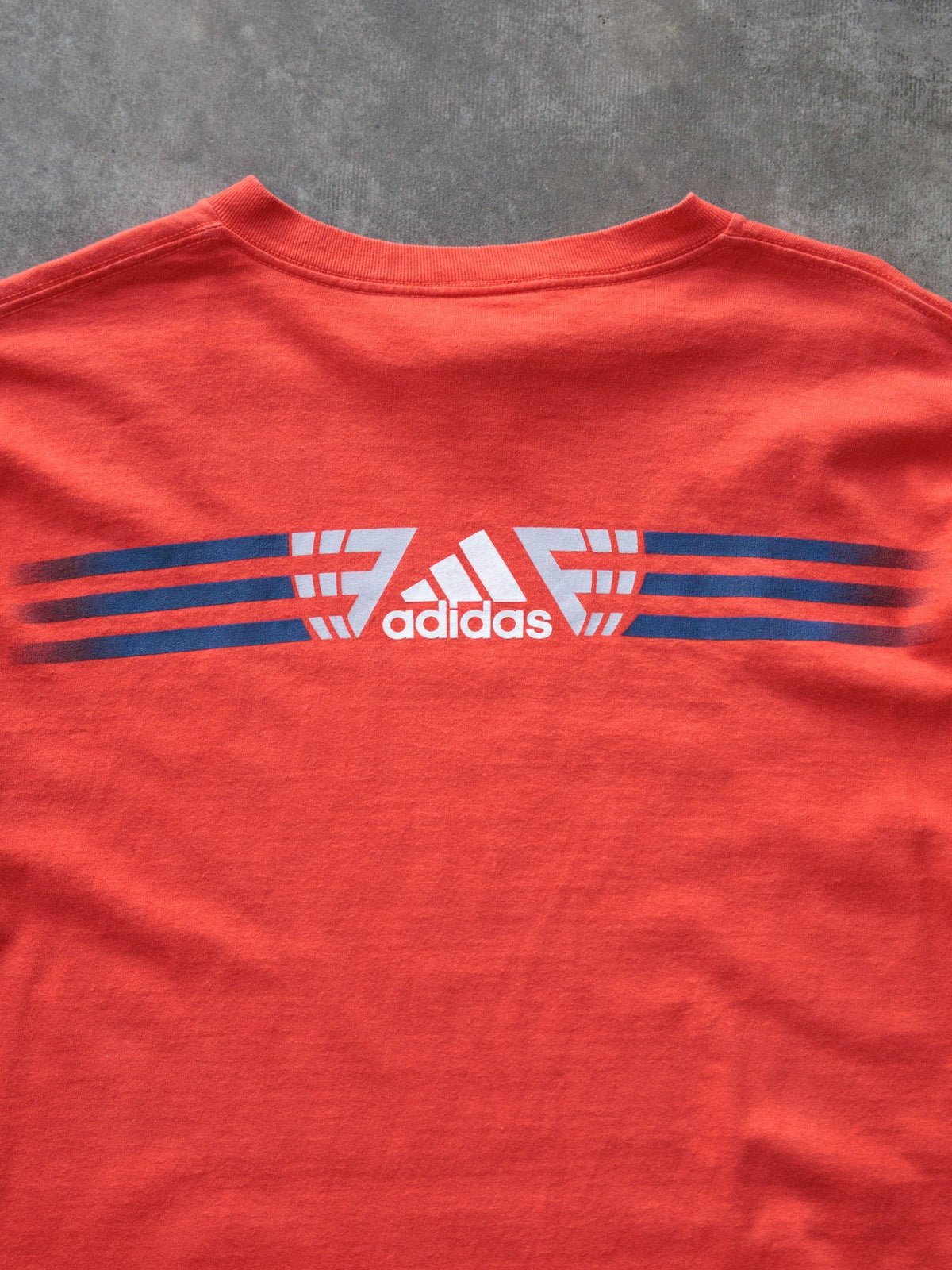 Vintage 90s Orange Adidas Long Sleeve Tee (L)