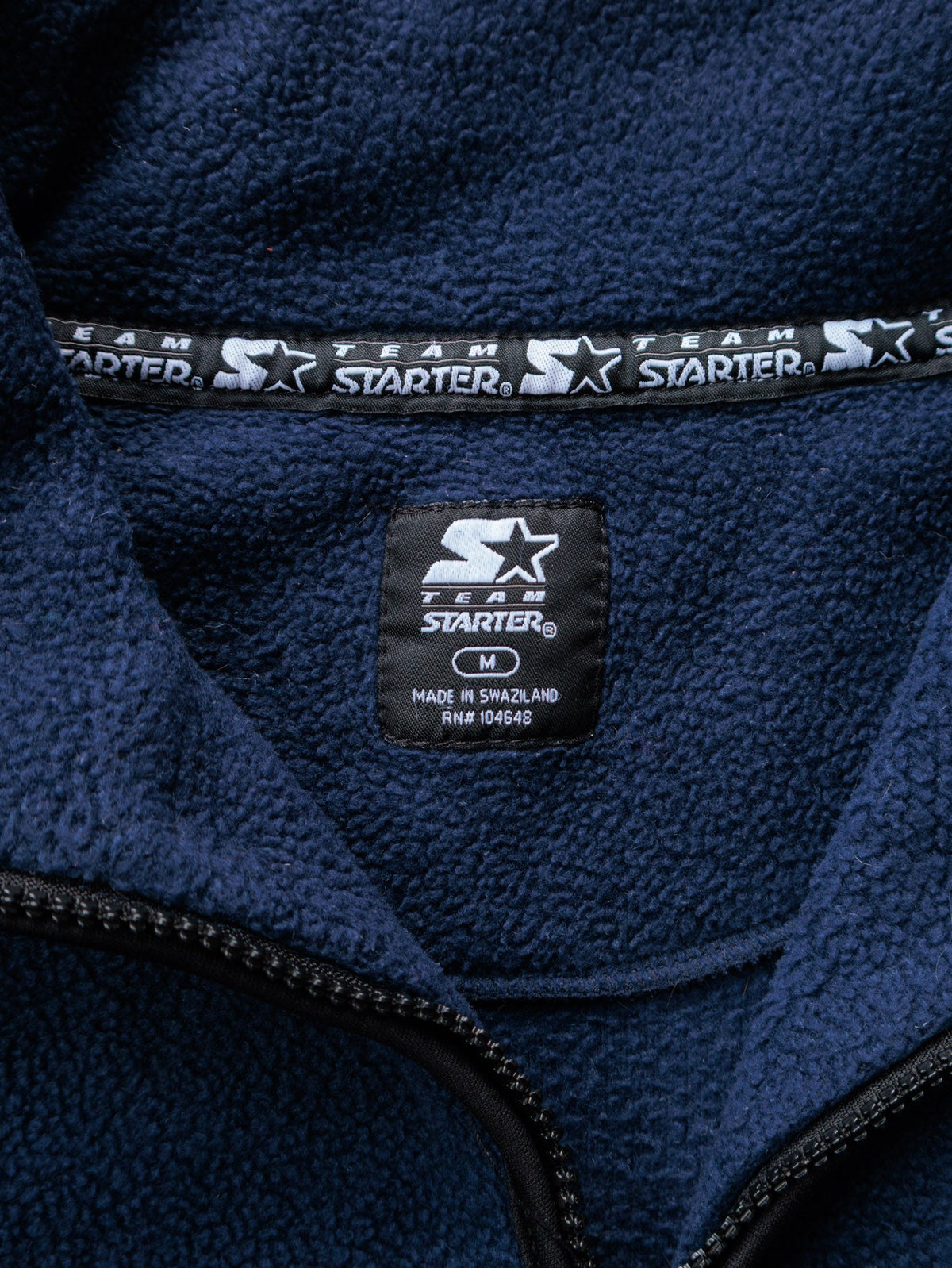 Vintage Navy Starter Illinois Fighting Illini Fleece Quarter Zip (M)