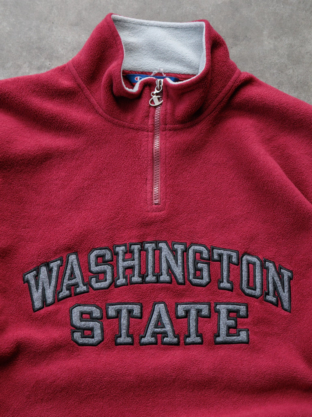 Vintage 90s Red Champion Washington State Fleece Quarter Zip (2XL)