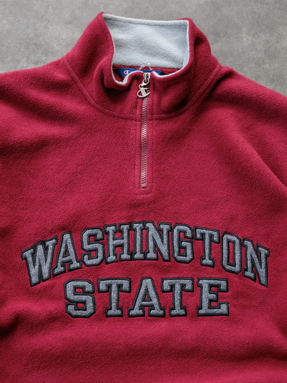 Vintage 90s Red Champion Washington State Fleece Quarter Zip (2XL)