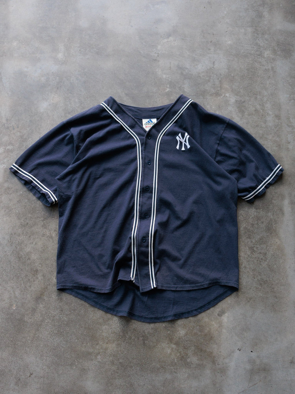 Vintage 00s Navy Adidas New York Yankees Jersey (L)