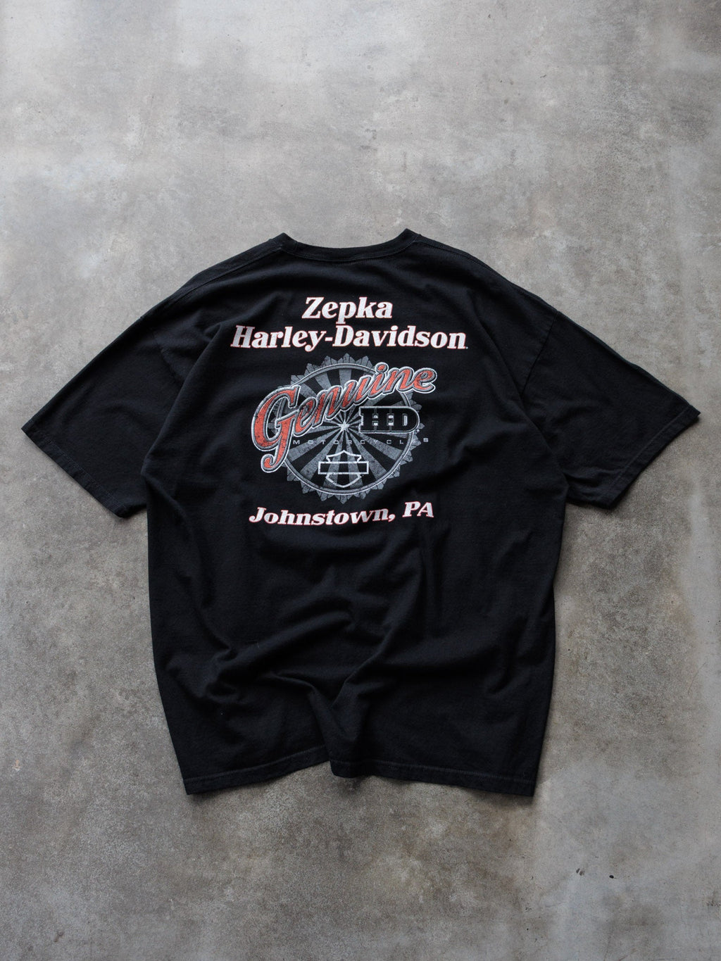 Vintage 2013 Black Harley-Davidson Johnstown PA Tee (2XL)