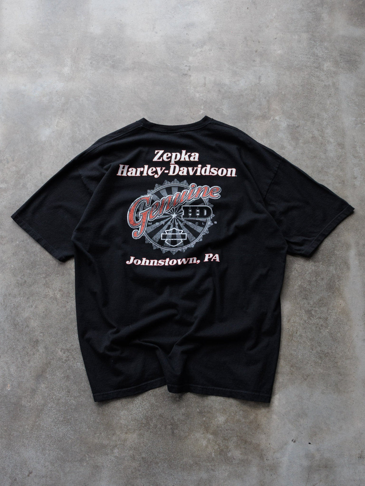 Vintage 2013 Black Harley-Davidson Johnstown PA Tee (2XL)
