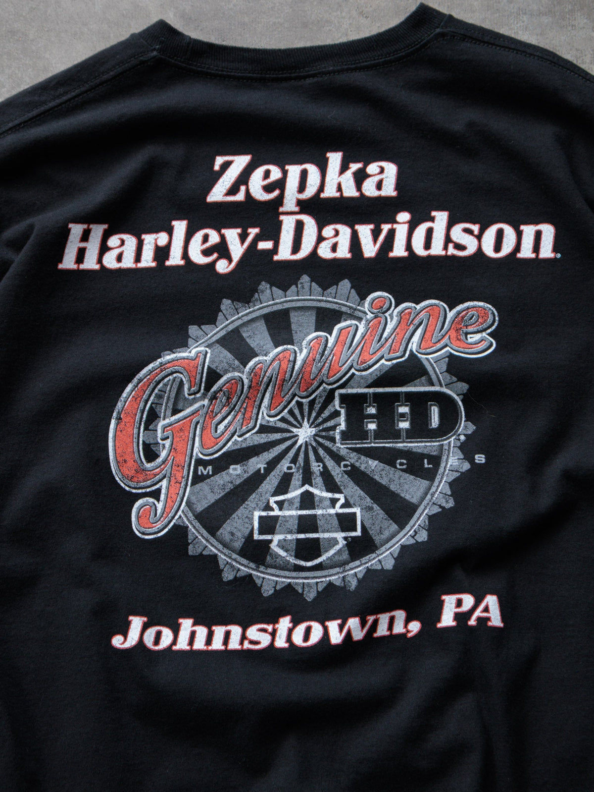 Vintage 2013 Black Harley-Davidson Johnstown PA Tee (2XL)