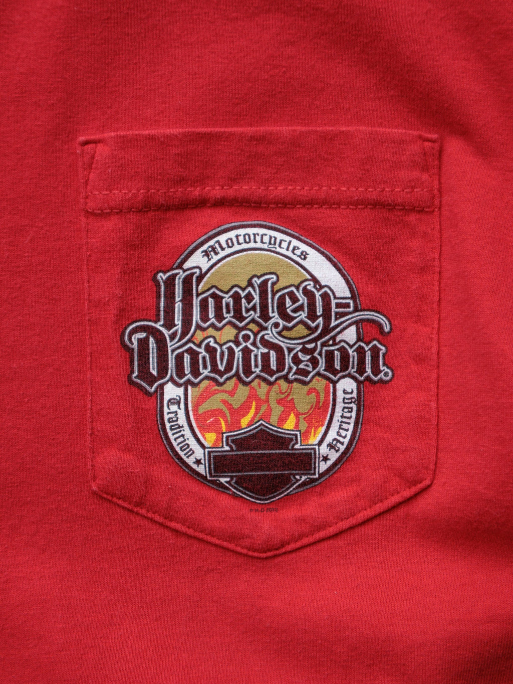 Vintage 00s Red Harley-Davidson Marysville Washington Pocket Tee (XL)