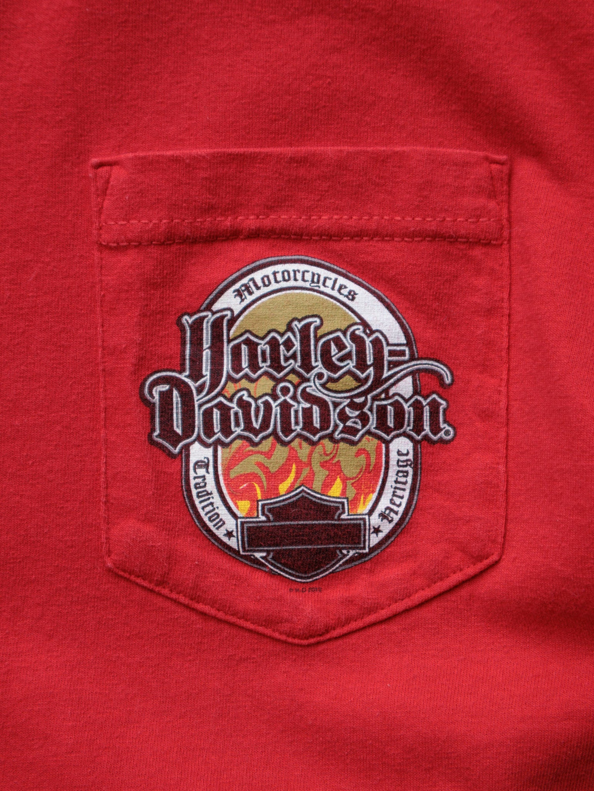 Vintage 00s Red Harley-Davidson Marysville Washington Pocket Tee (XL)