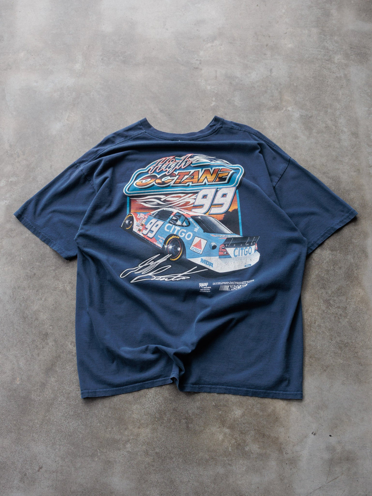 Vintage Navy Jeff Burton #99 Citgo Racing Tee (2XL)