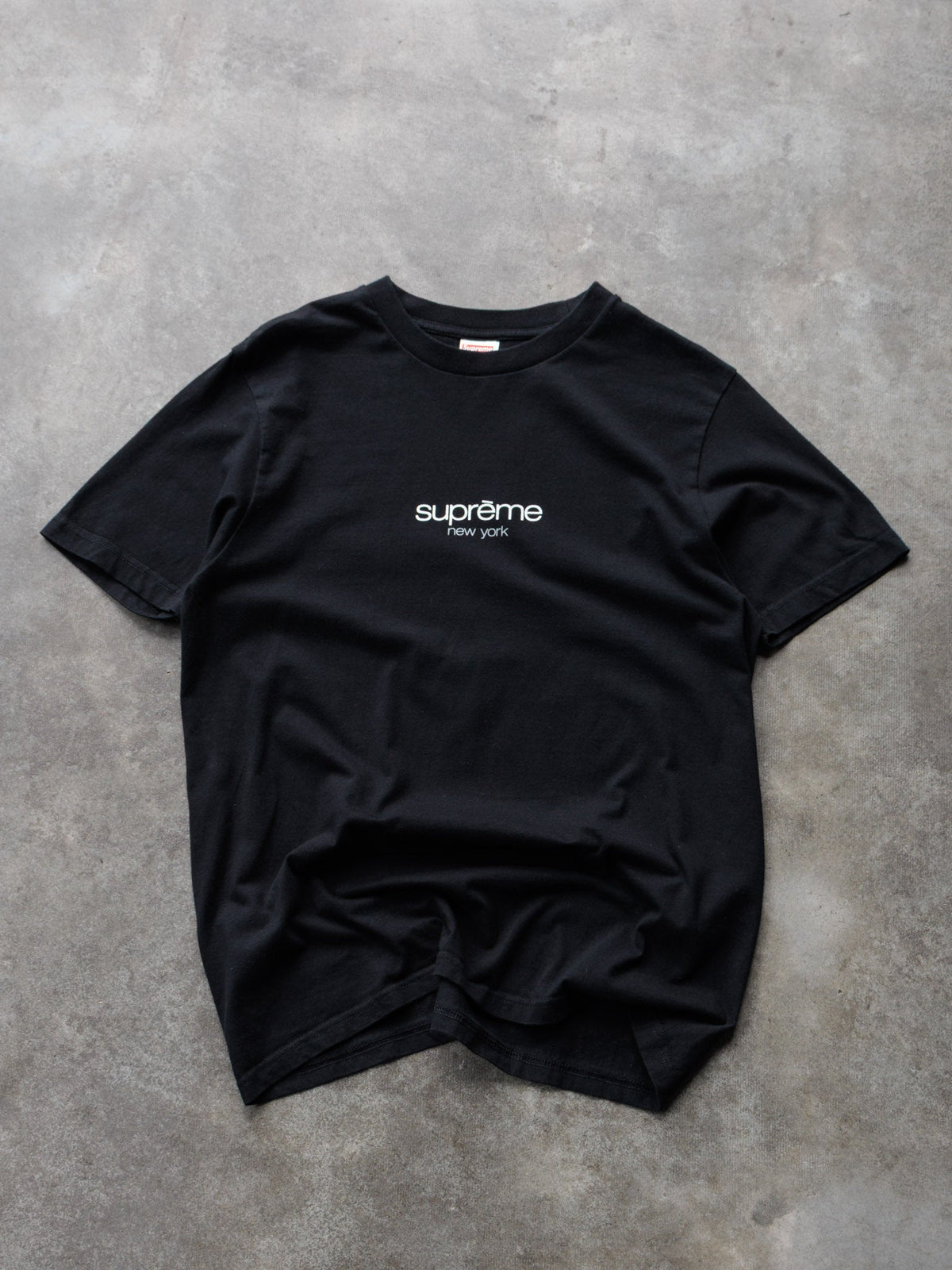 Black Supreme New York Logo Tee (S)