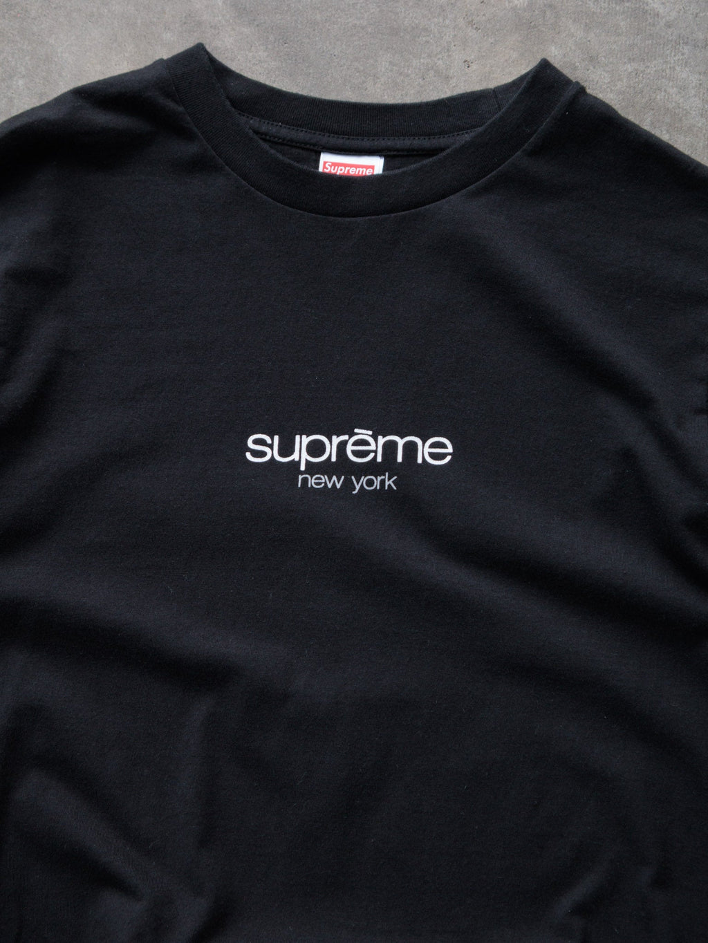 Black Supreme New York Logo Tee (S)