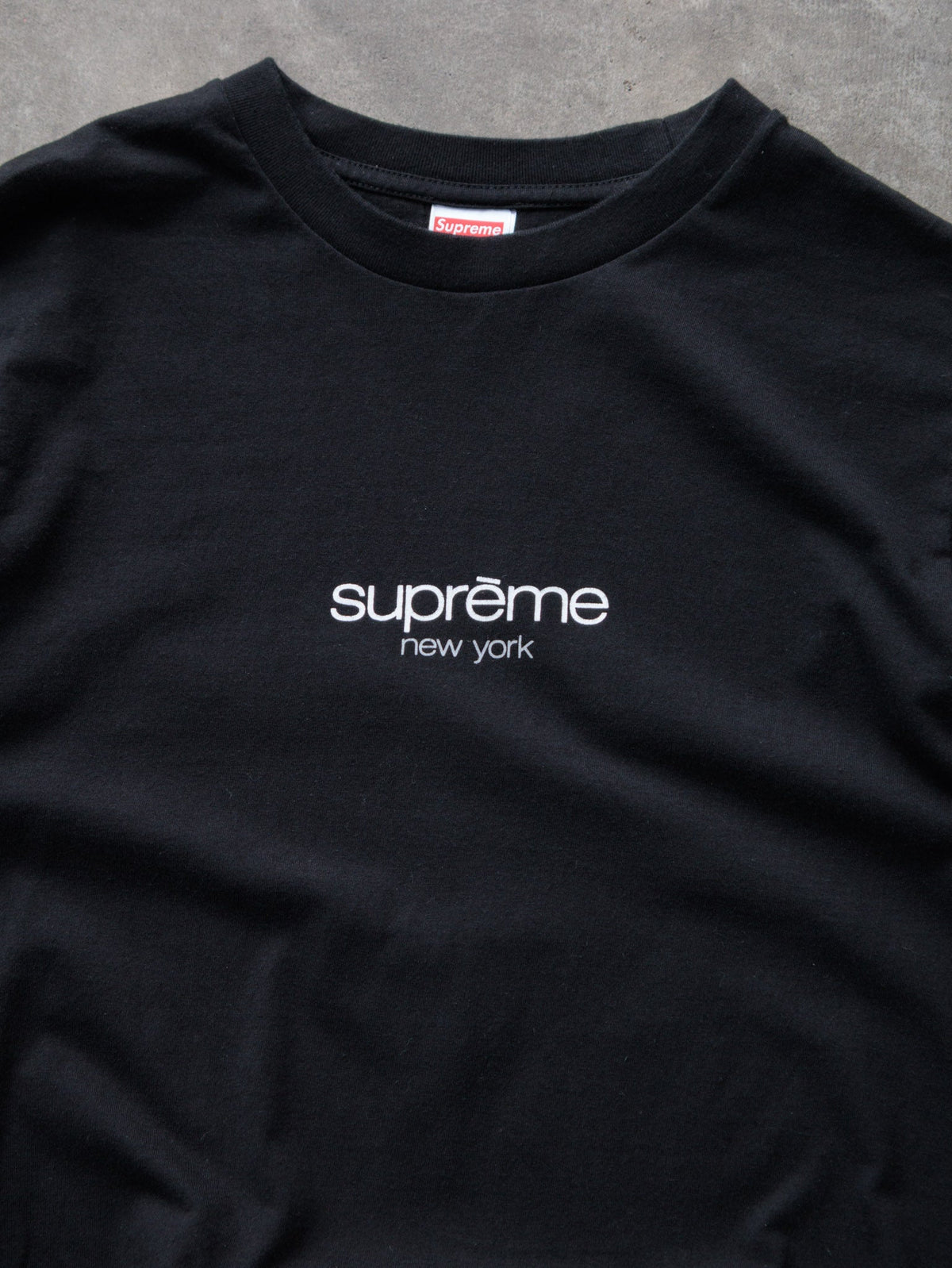 Black Supreme New York Logo Tee (S)