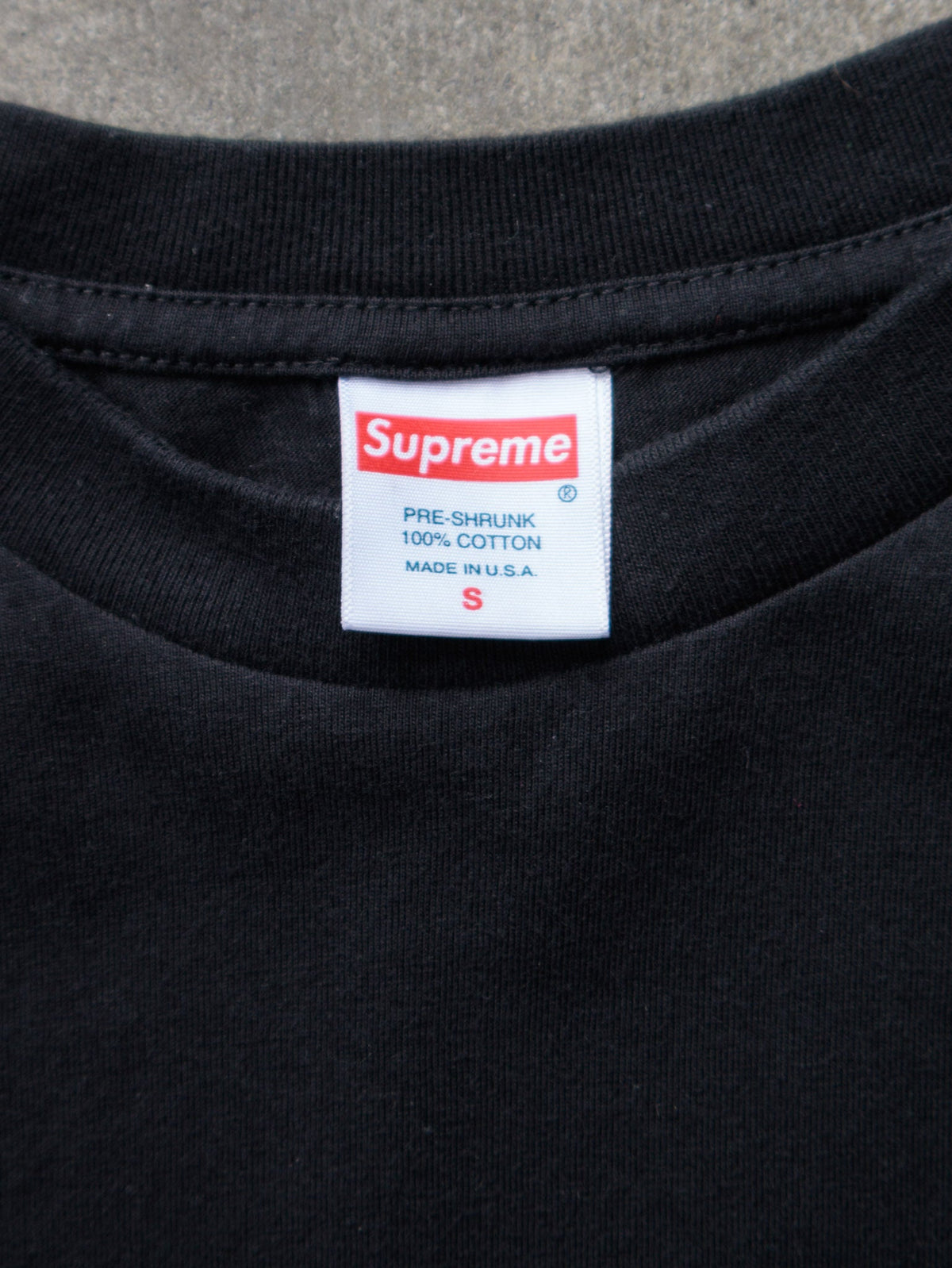 Black Supreme New York Logo Tee (S)