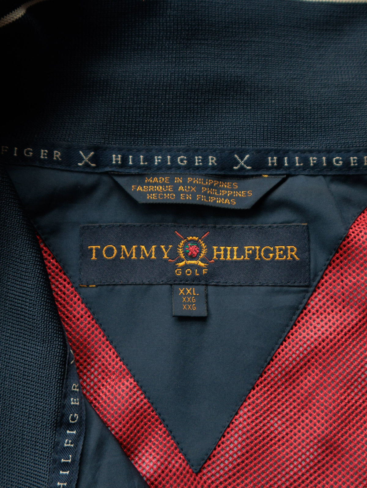 Vintage 90s Navy Tommy Hilfiger Golf Windbreaker (2XL)