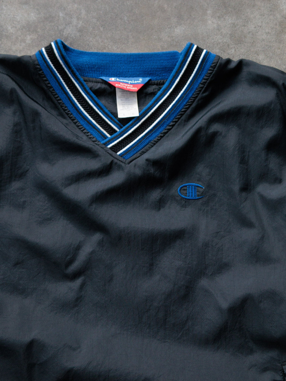 Vintage 90s Black Champion Windbreaker (L)