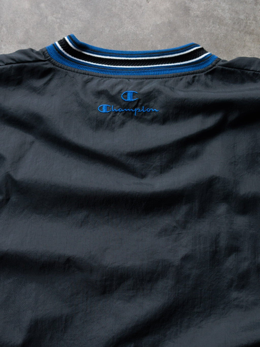 Vintage 90s Black Champion Windbreaker (L)