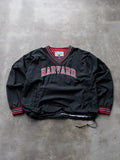 Vintage 90s Black Champion Harvard V-Neck Pullover Jacket (XL)