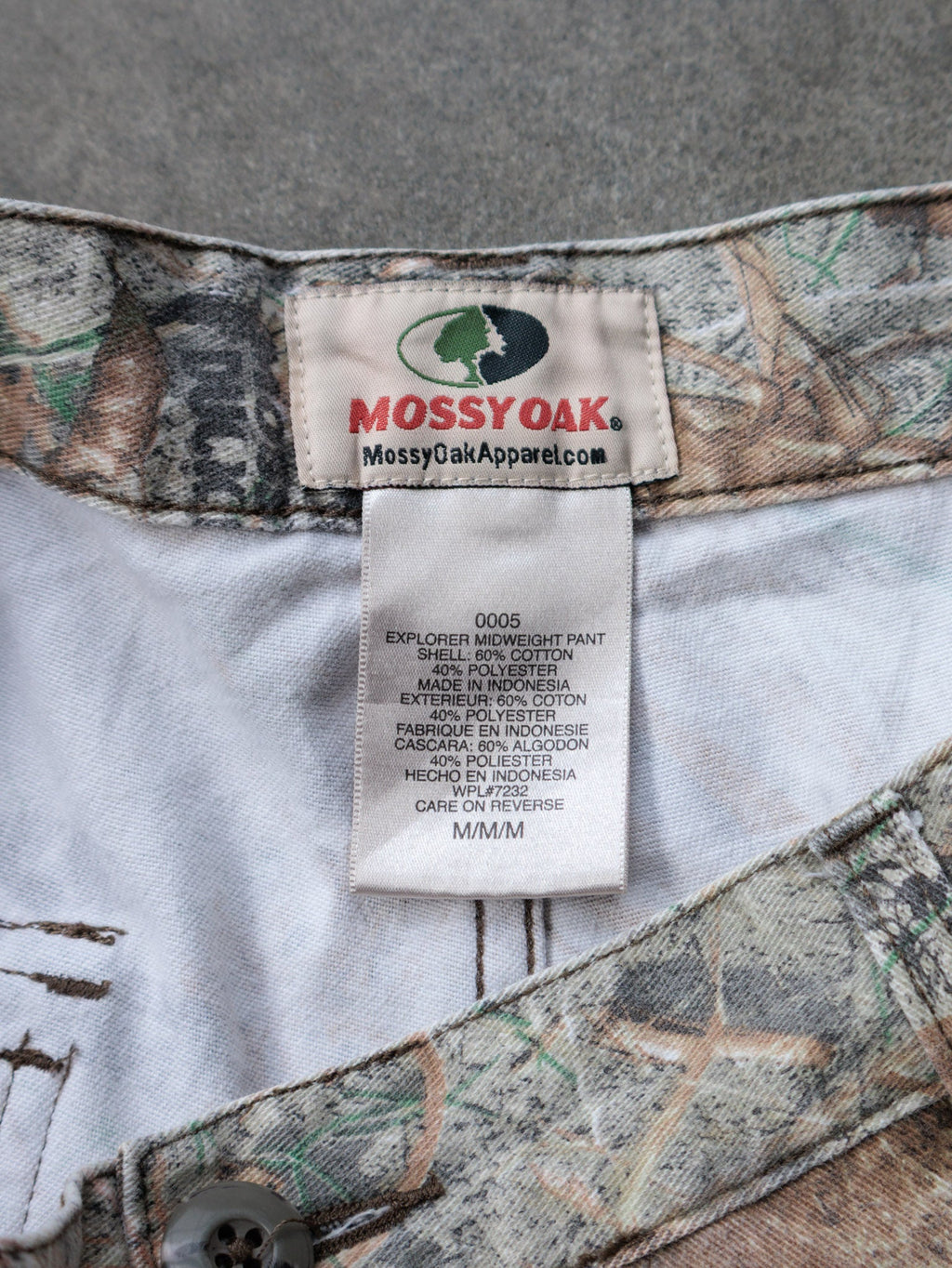 Vintage 00s Brown Mossy Oak Duck Blind Camo Cargo Pants (M)