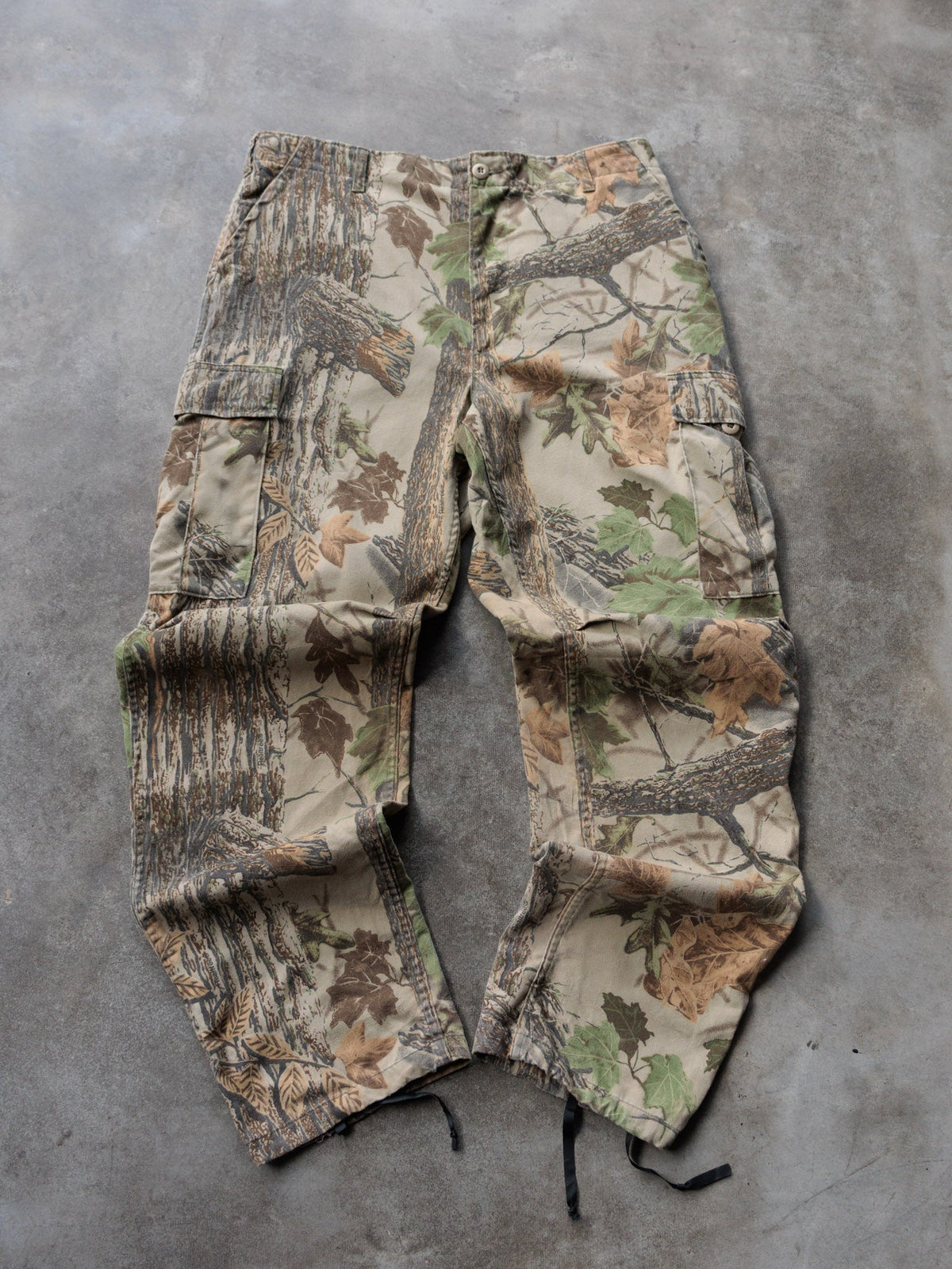 Vintage Green Realtree Camo Rattlers Brand Cargo Pants (W38)