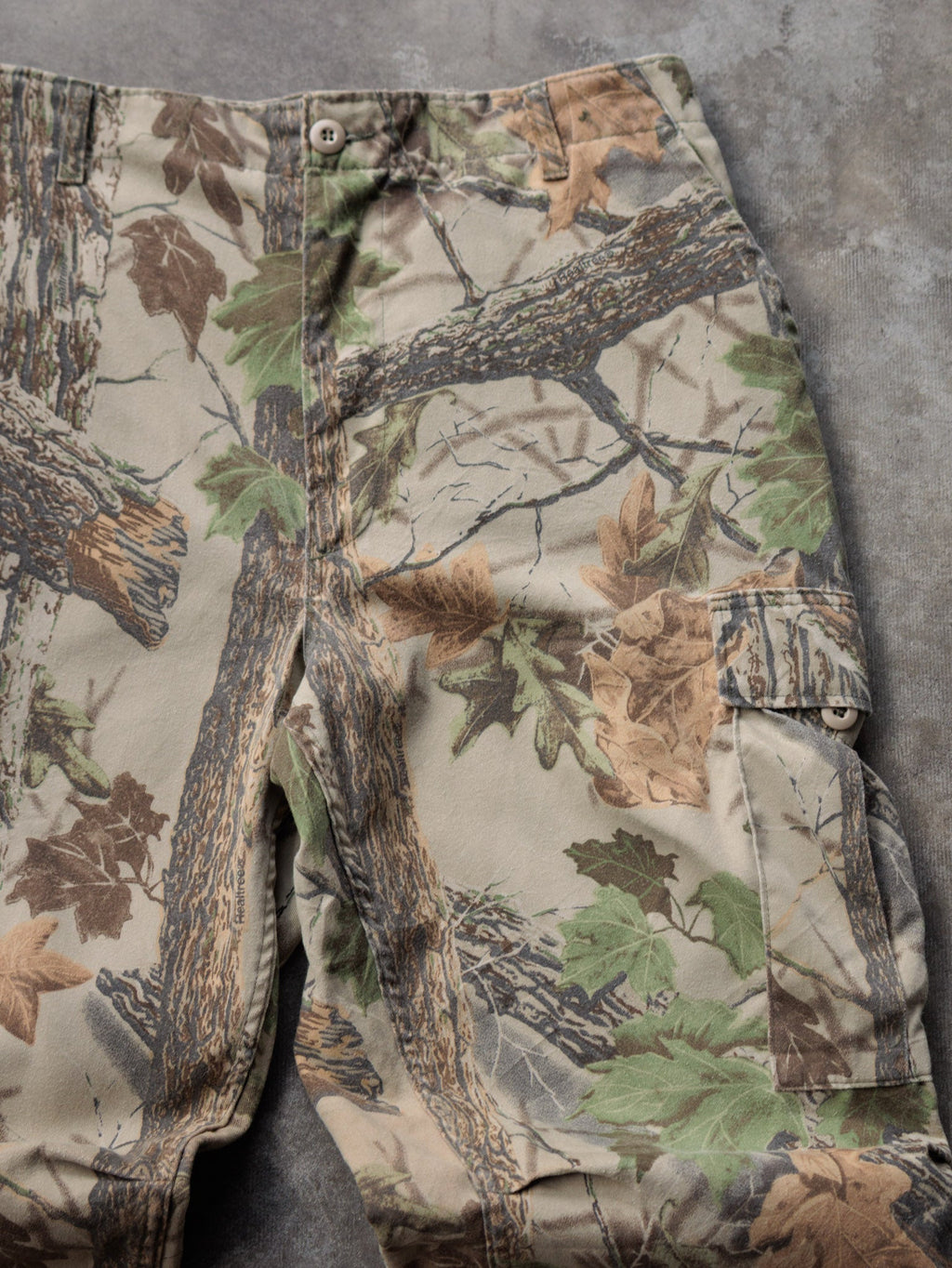 Vintage Green Realtree Camo Rattlers Brand Cargo Pants (W38)