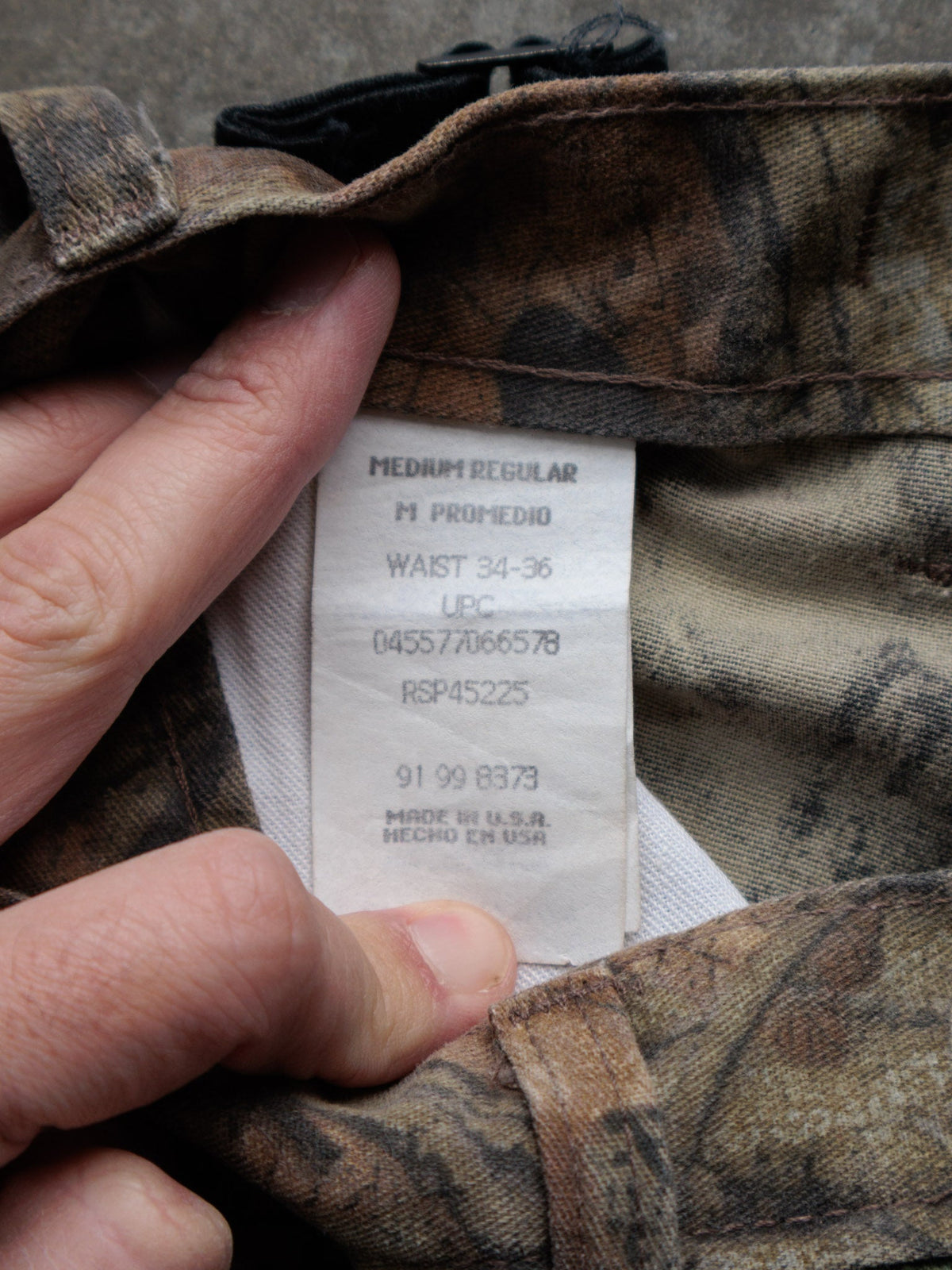 Vintage 90s Brown Advantage Timber Camo Liberty Cargo Pants (M)