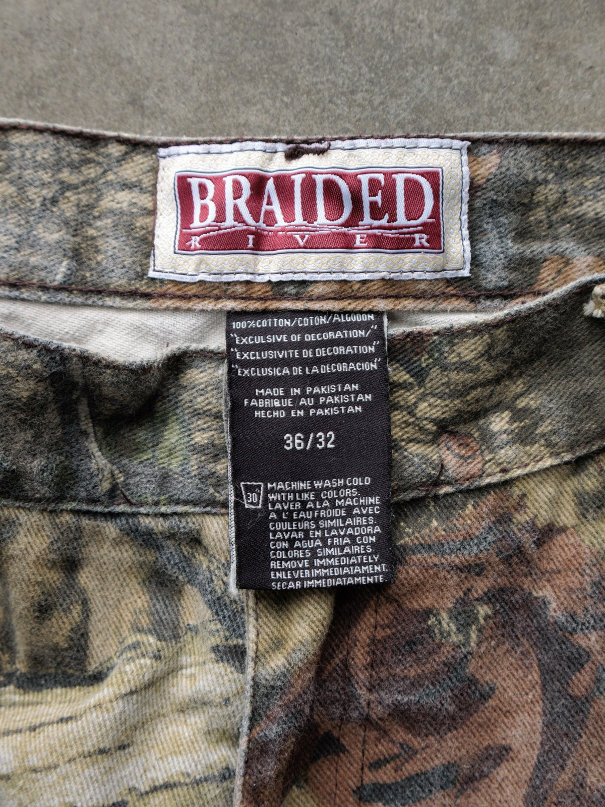 Vintage Brown Mossy Oak Break-Up Camo Pants (W36)