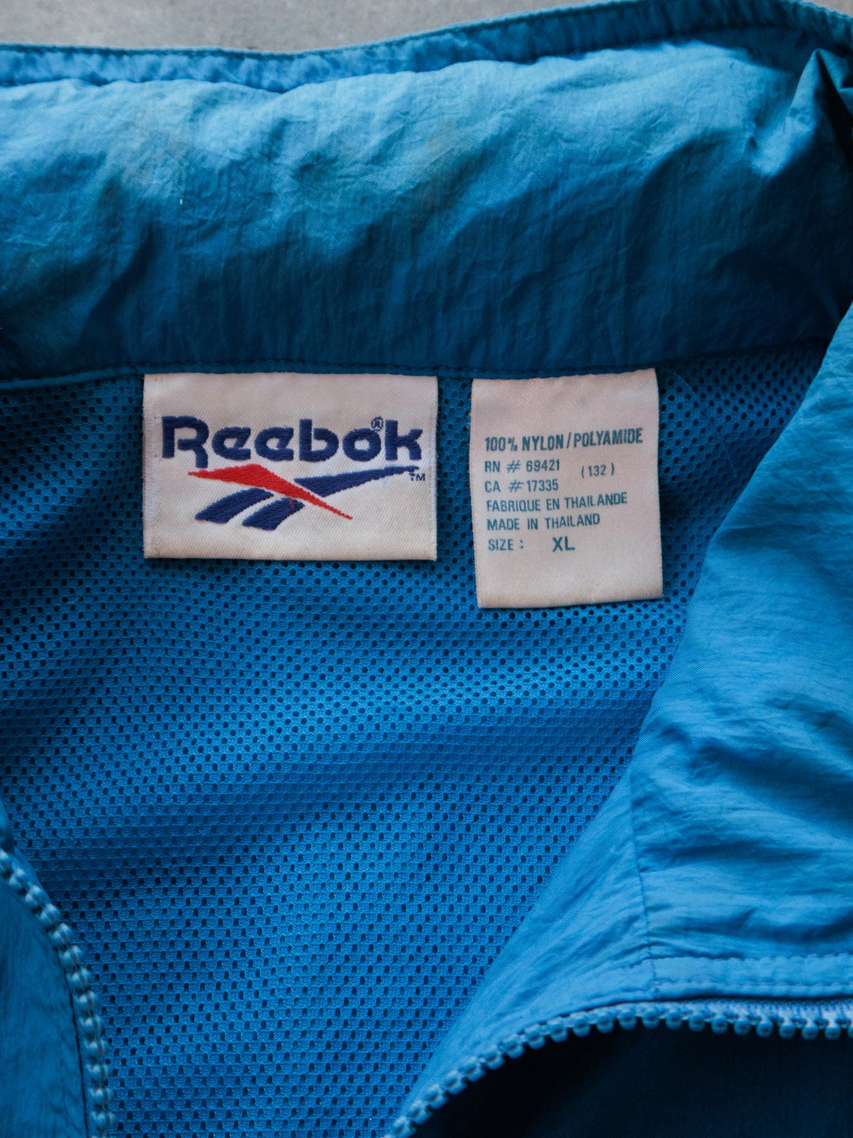 Vintage 90s Blue Reebok Windbreaker (XL)