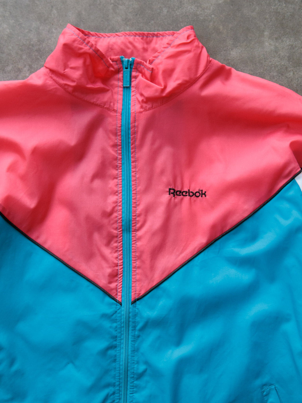 Vintage 90s Pink & Blue Reebok Colourblock Jacket (L)