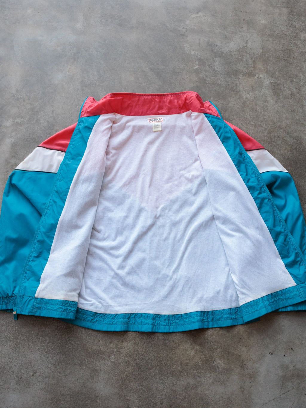 Vintage 90s Pink & Blue Reebok Colourblock Jacket (L)