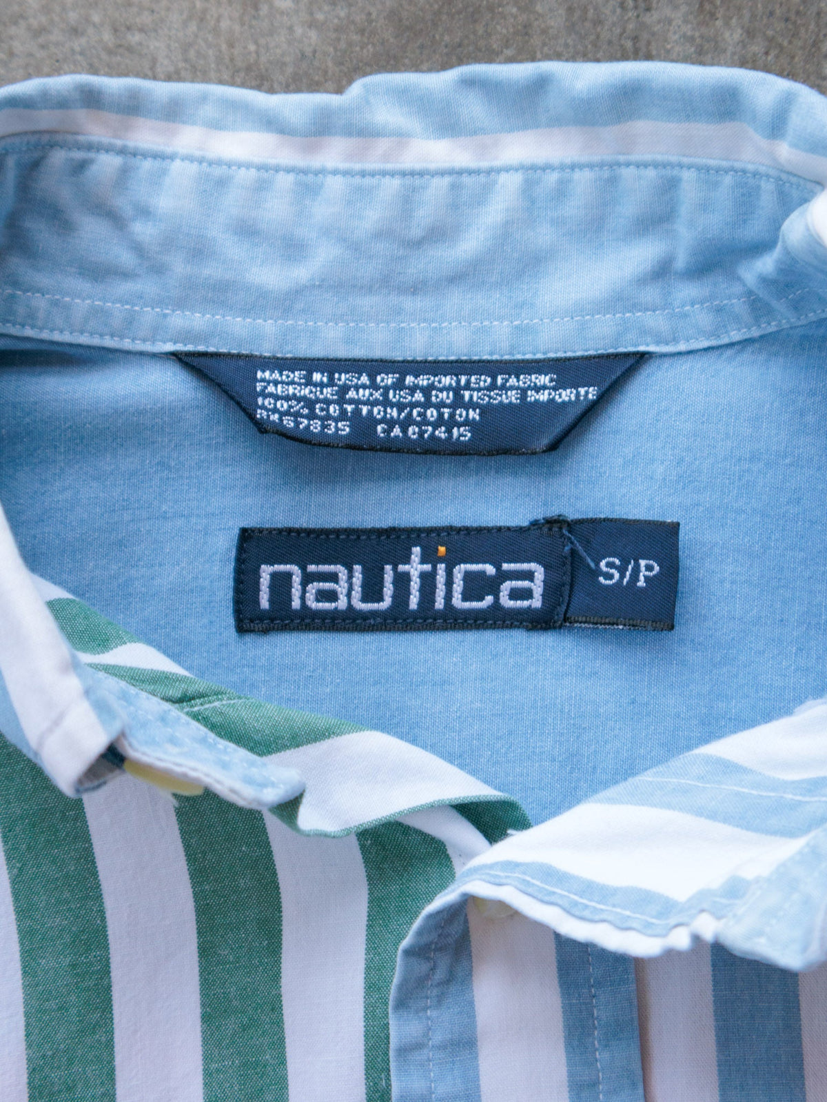 Vintage 90s Multicolor Striped Nautica Colourblock Shirt (S)