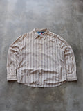Vintage 00s Beige Striped Tommy Jeans Shirt (XL)