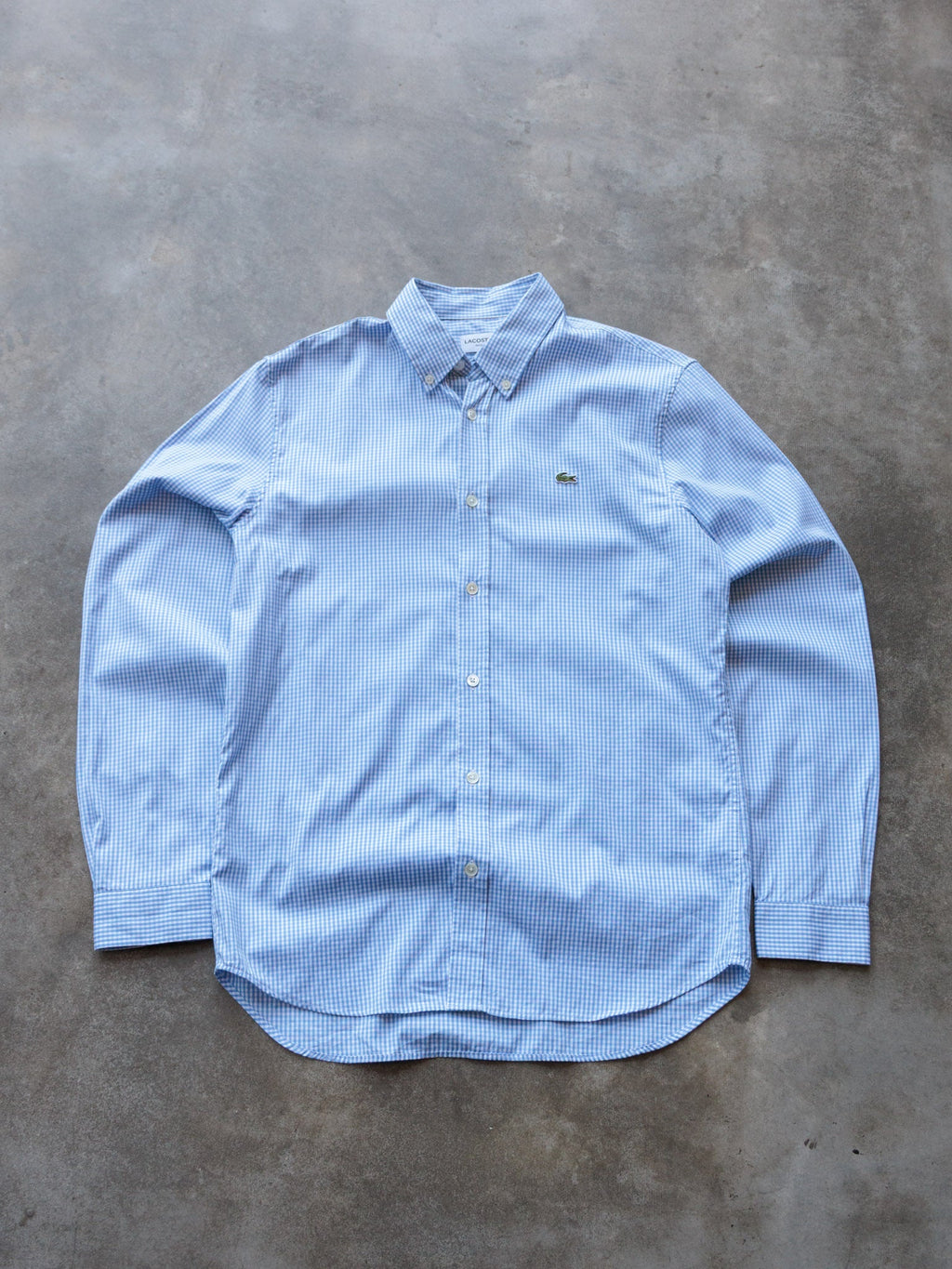 Blue Gingham Lacoste Shirt (S)