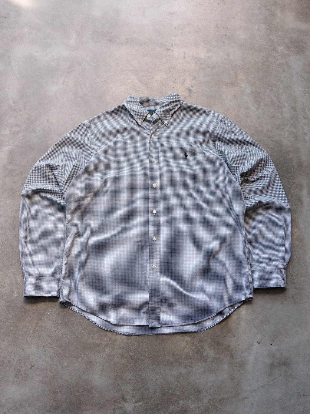 Vintage Black Gingham Ralph Lauren Shirt (L)