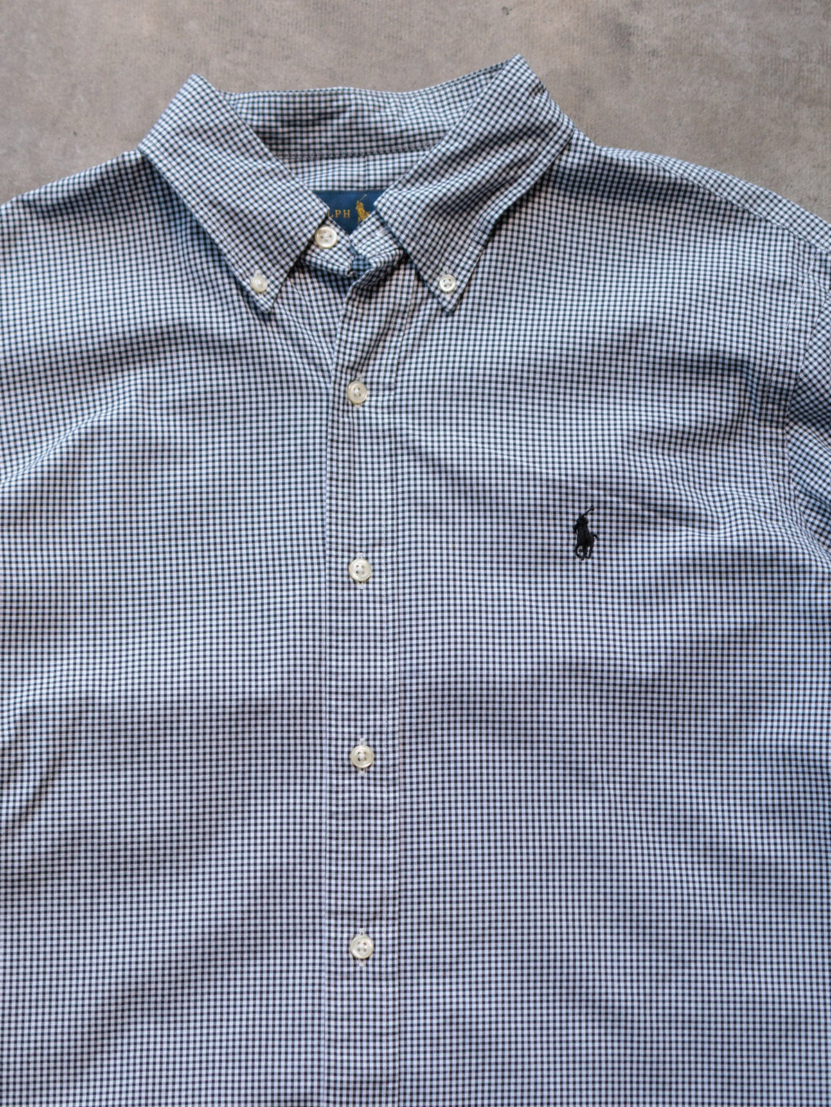 Vintage Black Gingham Ralph Lauren Shirt (L)