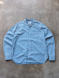 Blue Gingham Lacoste Shirt (XL)