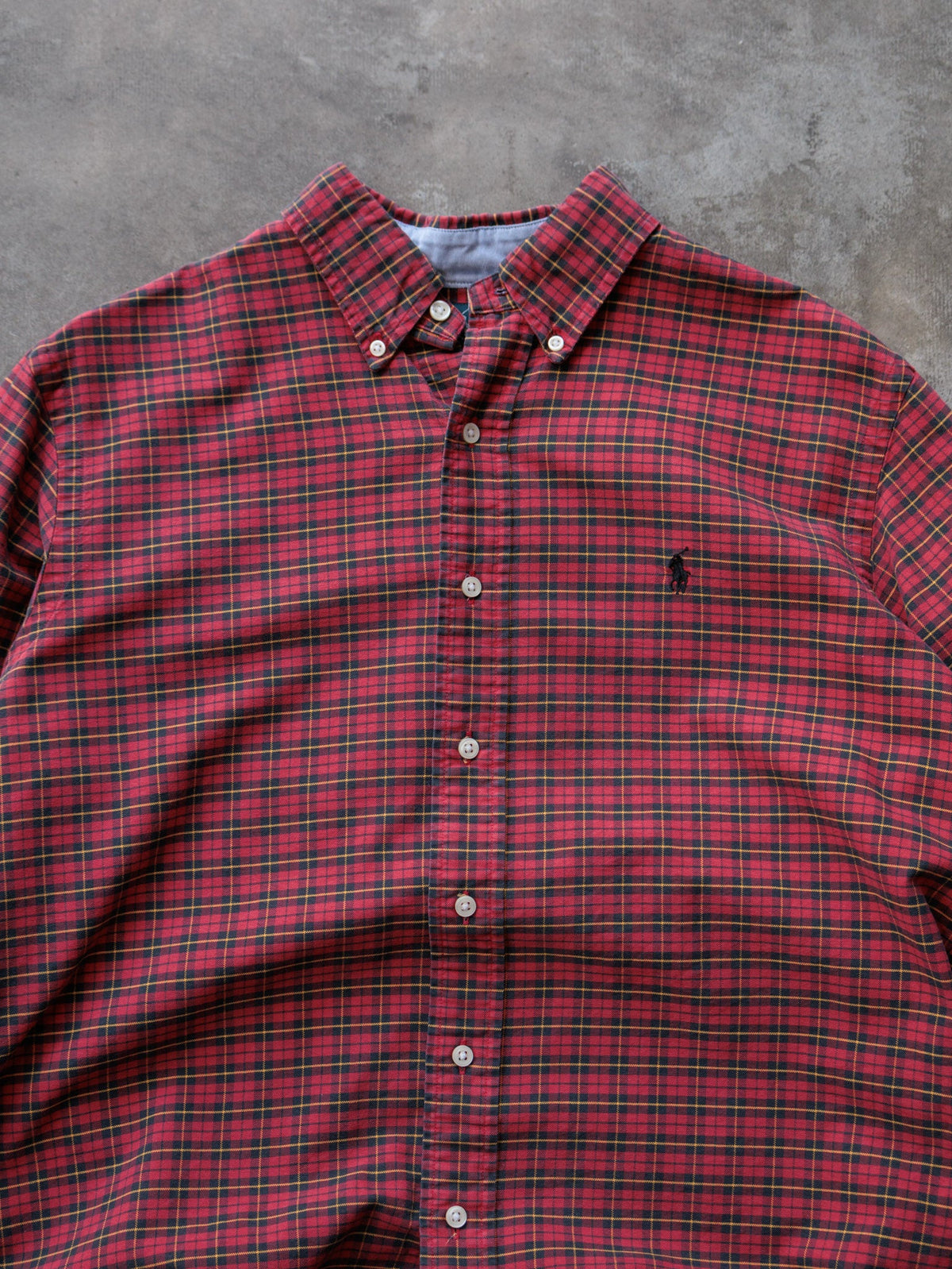 Vintage Red Tartan Ralph Lauren Shirt (L)