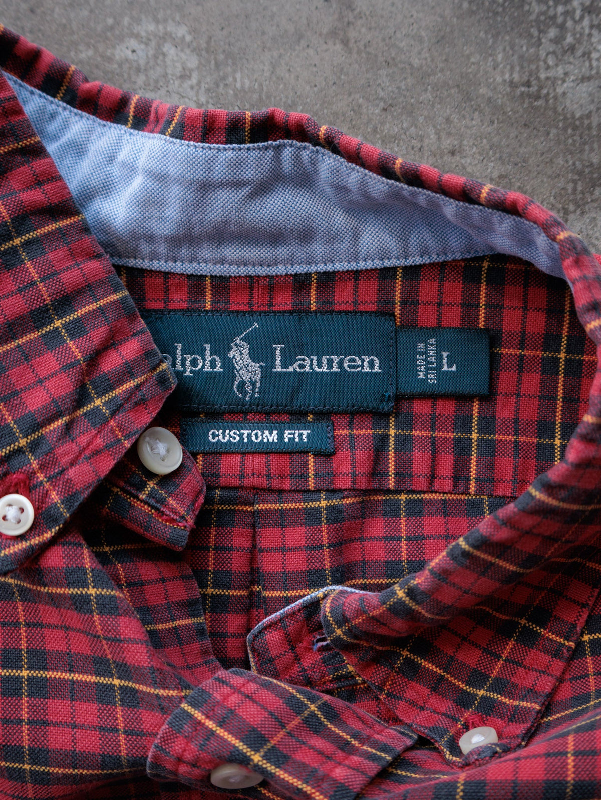Vintage Red Tartan Ralph Lauren Shirt (L)
