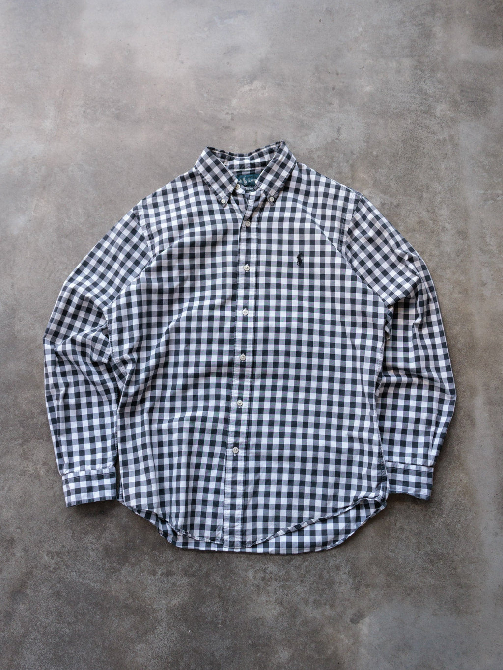 Vintage Black Gingham Ralph Lauren Shirt (M)
