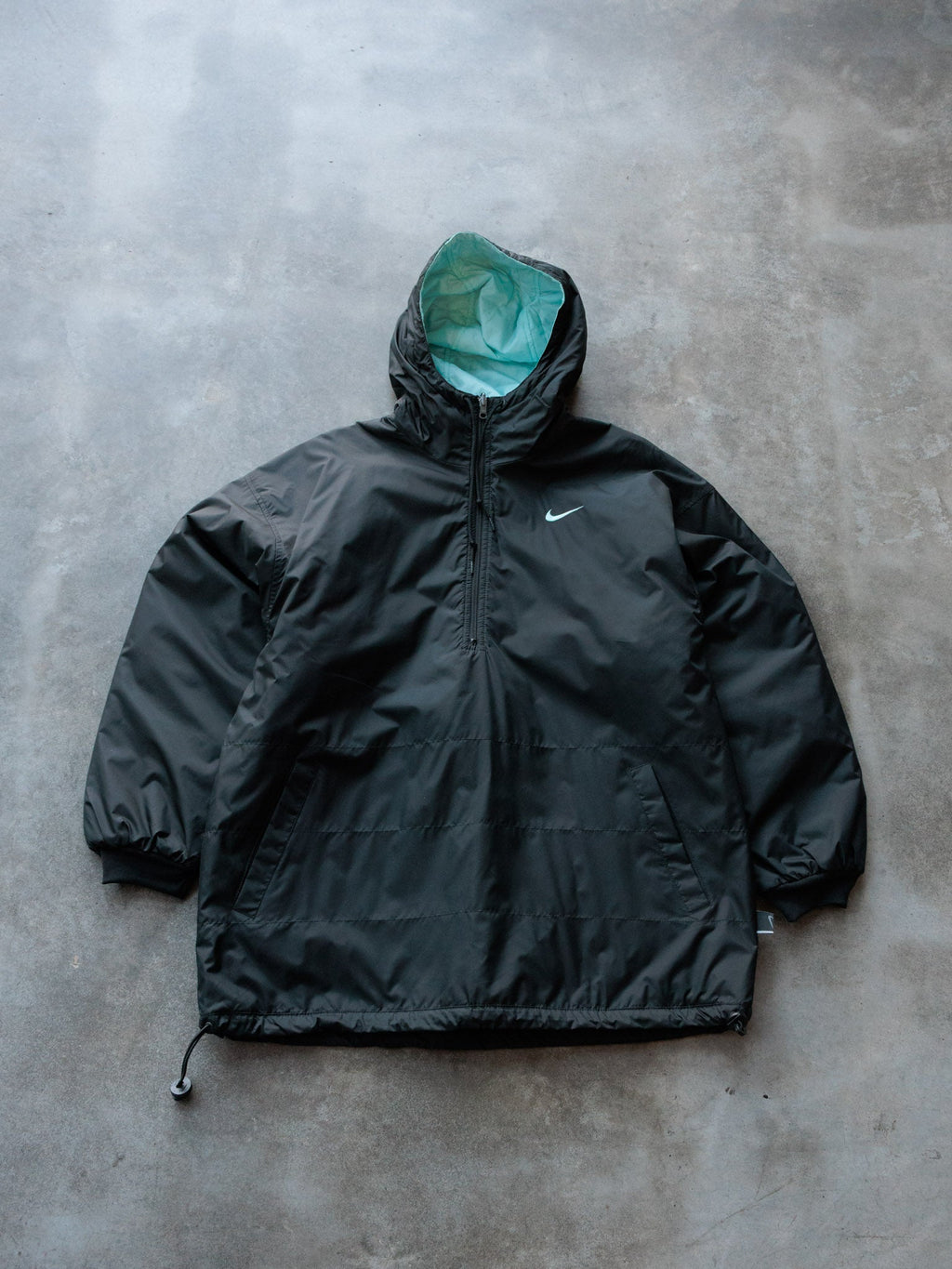 Vintage 90s Black & Mint Nike Reversible Puffer Jacket (Women's L)