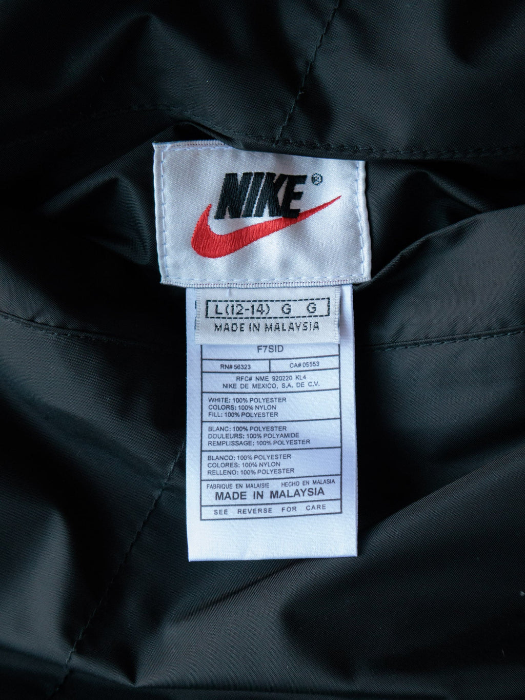 Vintage 90s Black & Mint Nike Reversible Puffer Jacket (Women's L)