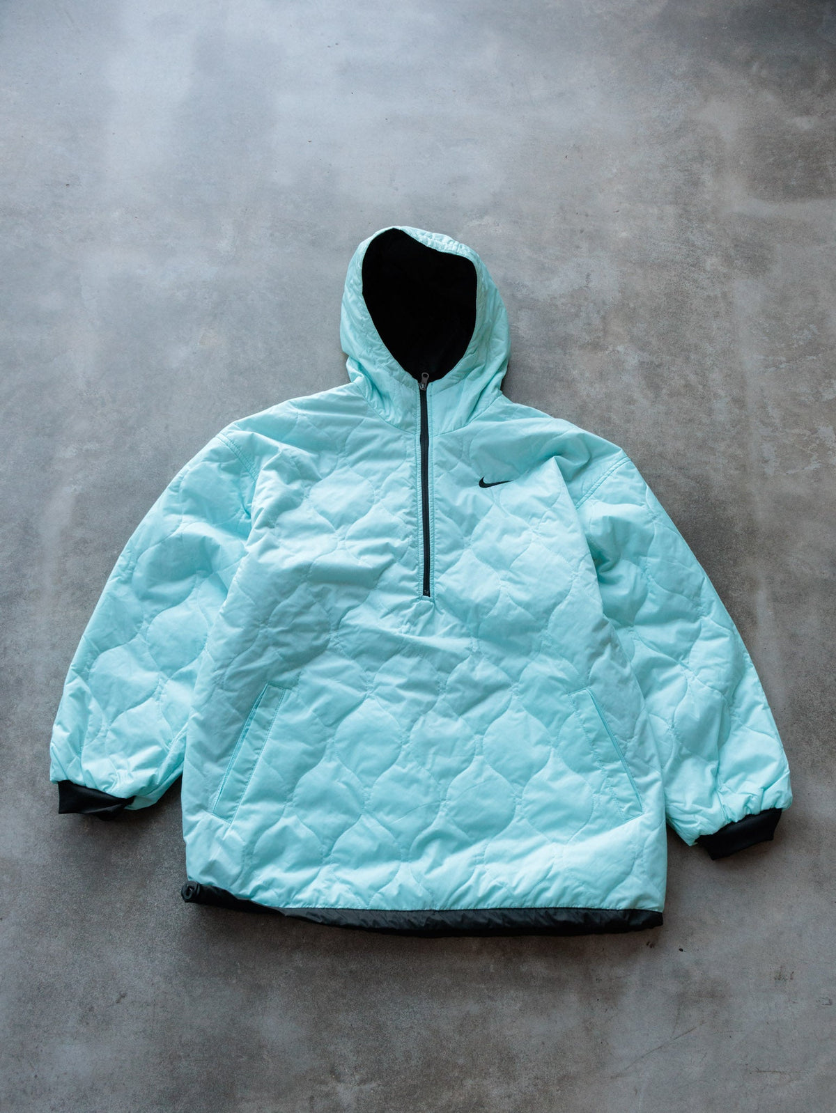Vintage 90s Black & Mint Nike Reversible Puffer Jacket (Women's L)