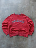 Vintage 90s Red Tommy Hilfiger Spell Out Sweatshirt (XL)