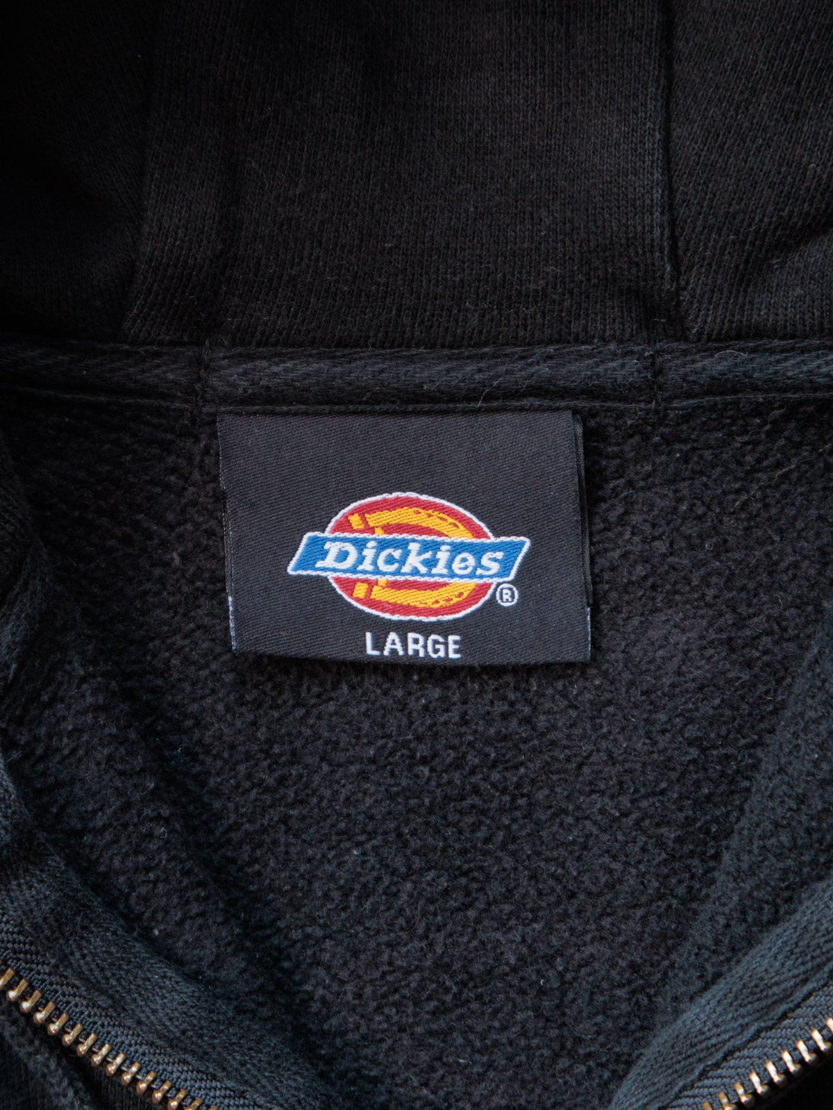 Vintage Black Dickies Full Zip Hoodie (L)