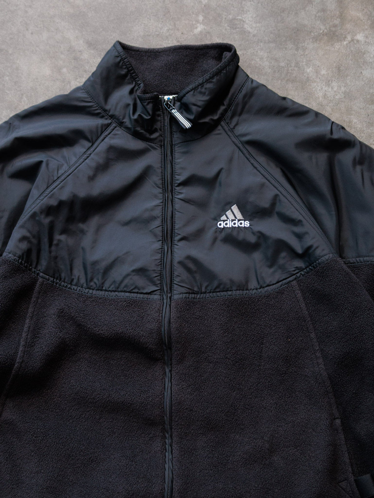 Vintage 00s Black Adidas Fleece Jacket (L)