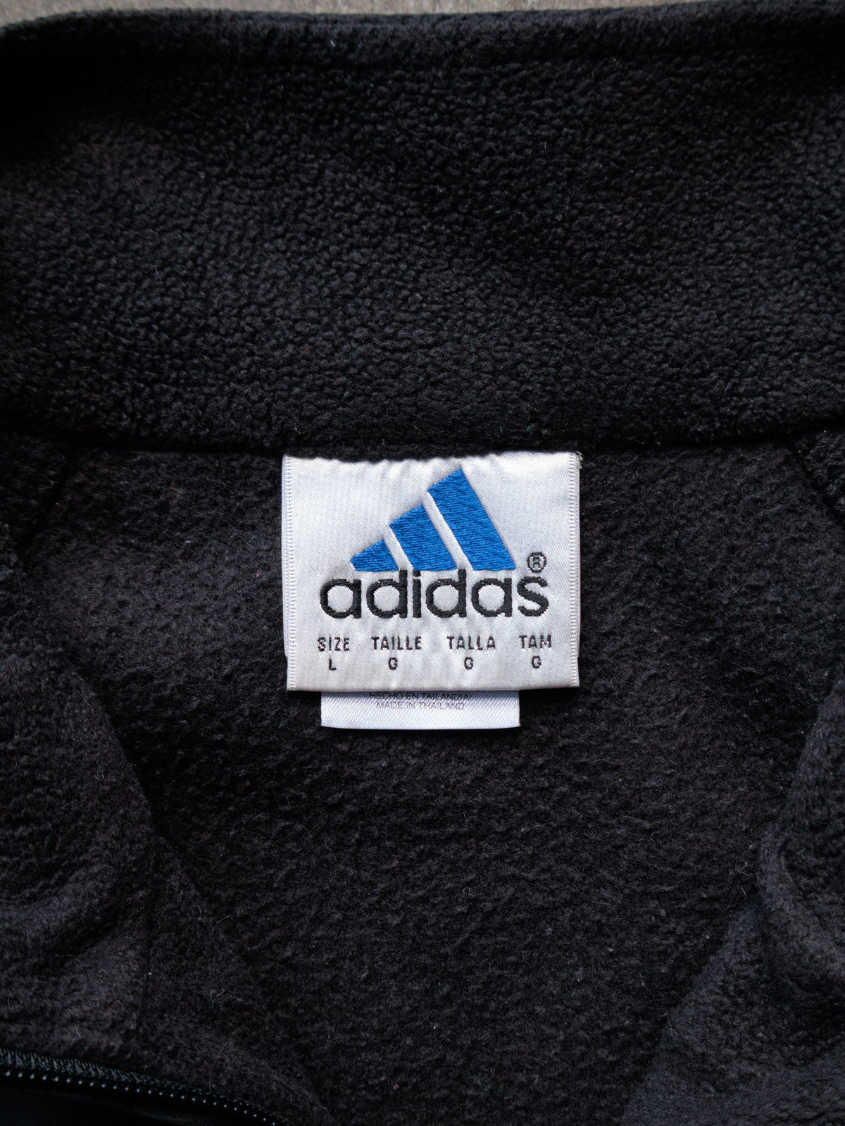 Vintage 00s Black Adidas Fleece Jacket (L)